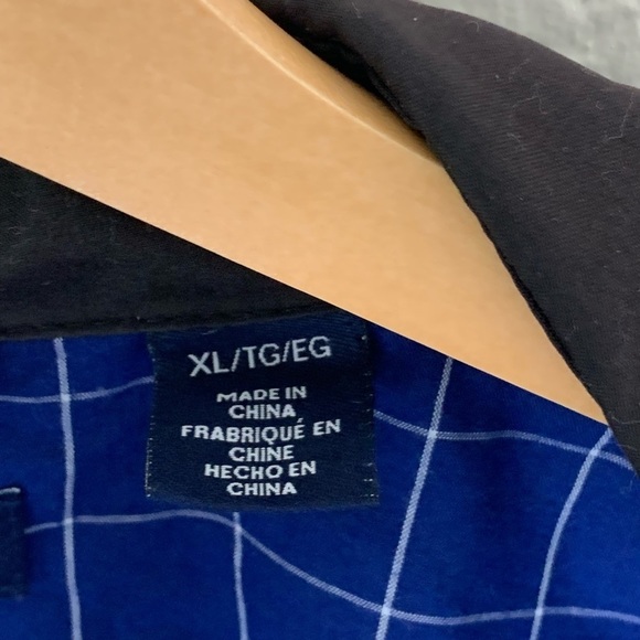 Chaps | Black zip front windbreaker loose cold weather jacket size extra… - Picture 3 of 10